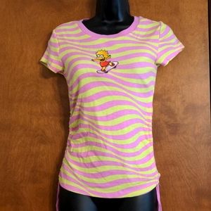 The Simpsons psychedelic retro 90s style fitted tee